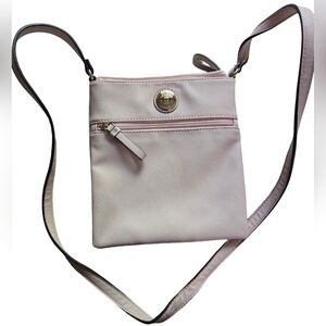 Light Pink Tommy Hilfiger Shoulder Bag with adjustable straps.